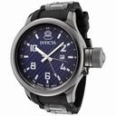Invicta Russian Diver Blue Dial Black Polyurethane Men's Watch 0059