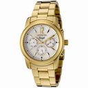 Invicta Angel Multi-Function White Dial 18kt Gold-plated Ladies Watch 0465