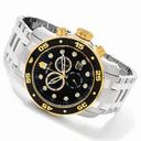 Invicta Pro Diver Chronograph Black Dial Stainless Steel Men's Watch 10380