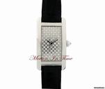 Cartier AMERICAN TANK WHITE GOLD MIDSIZE "CADRAN" LIMITED EDITION