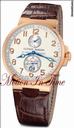 Ulysse Nardin MAXI MARINE CHRONOMETER 41mm ROSE GOLD ON BROWN CROCO STRAP