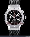 Hublot BIG BANG STAINLESS STEEL - BLACK RUBBER STRAP - 44.5mm - NEW