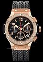 Hublot BIG BANG ROSE GOLD DIAMOND BEZEL ON BLACK RUBBER STRAP - NEW