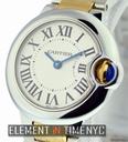 Cartier Ballon Bleu Steel/Gold 28mm Quartz On Bracelet Opaline Dial