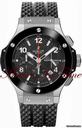 Hublot BIG BANG STAINLESS STEEL & BLACK CERAMIC ON RUBBER STRAP-NEW