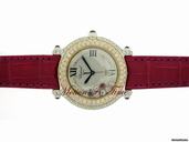 Chopard HAPPY SPORT WHITE GOLD "PIECE UNIQUE" PINK DIAMOND BEZEL R/G