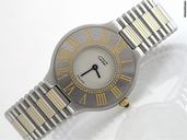 Cartier Damen "21 MUST DE CARTIER" Edelstahl / Gelbgold Quarz