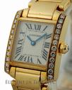 Cartier Tank Francaise Yellow Gold Ladies Factory Diamonds