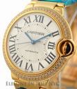 Cartier Ballon Bleu 36mm Yellow Gold Automatic Diamond Bezel