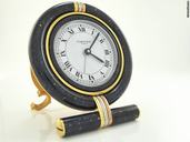 Cartier Wecker Cartier vergoldet Quarz