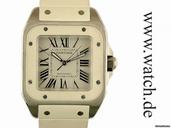 Cartier Santos 100 MM MediumModell Kautschuk 43x34mm