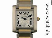 Cartier Tank Francaise Automatik GM gro es Modell Stahl/Gelbgold 32x28mm
