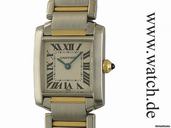 Cartier Tank Francaise PM kleines Modell Stahl/Gelbgold 25x20mm