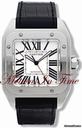 Cartier SANTOS 100 XL MEN'S STAINLESS STEEL ON BLACK STRAP - NEW