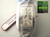 Cartier NEW CARTIER TANK AMERICAINE  BOX&PAPER CARTIER TANK AMERICAINE GRAND TAILLE ORO BIANCO 18 KT NUOVO