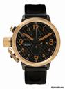 U-Boat Flightdeck 50 Black Steel and Gold