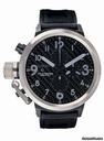U-Boat Flightdeck 50 Black and Stainless Steel