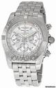 Breitling Chronomat B01 Silver Dial Chronograph Mens Watch AB011011-G684SS