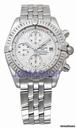 Breitling Windrider Chronomat Evolution Steel White Mens Watch A1335611-A573SS