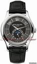 Patek Philippe 5205g ANNUAL CALENDAR MOONPHASE WHITE GOLD w/ BLACK DIAL NEW