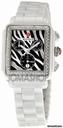 Michele Deco White Ceramic Zebra Dial Ladies Watch MWW06F000010