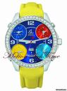 Jacob & Co. The Five Time Zone Watch Stainless Steel w/ 3.25ct Diamond
