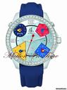 Jacob & Co. The Five Time Zone Watch Stainless Steel w/ 3.25ct Diamond