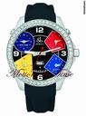 Jacob & Co. The Five Time Zone Watch Stainless Steel w/ 3.25ct Diamond