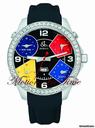 Jacob & Co. The Five Time Zone Watch Stainless Steel w/ 5.00ct Diamond