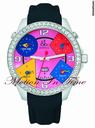 Jacob & Co. The Five Time Zone Watch Stainless Steel w/ 5.00ct Diamond