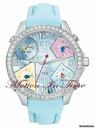 Jacob & Co. The Five Time Zone Watch Pastel Dial w/ 3.25ct Diamond