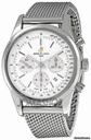 Breitling Transocean Silver Dial Chronograph Mens Watch AB015112-G715SS
