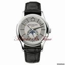 Patek Philippe 5205g ANNUAL CALENDAR MOONPHASE WHITE GOLD SILVER DIAL NEW