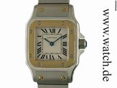 Cartier Santos Galbee PM kleines Modell Stahl/Gelbgold 35x24mm