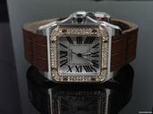 Cartier Santos 100 Large Steel/Gold Diamond