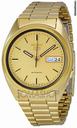 Seiko 5 Gold Tone Automatic Mens Watch SNXL72