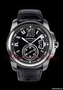 Cartier NEW CALIBRE DE CARTIER MENS STAINLESS STEEL BLACK ON BLACK