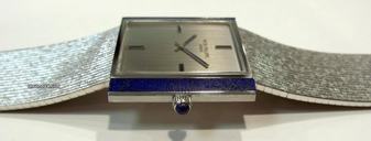 Patek Philippe 18k W Lapis Bevel Rare Vintage Watch