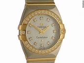 Omega Constellation Stahl/Gelbgold Diamond Perlmutt 26mm