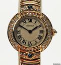 Cartier PARIS MECANIQUE 18K Y/G, DIAMOND7 SAPPHI -