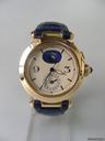 Cartier Pasha QantiEme Phases de lune/Calendar Moonphases or jaune 38mm boucle deploiante