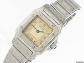 Cartier "SANTOS de Cartier" Edelstahl/Edelstahlband