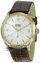 Oris Artelier Silver Guilloche Dial Mechanical Mens Watch 396-7580-4351LS