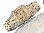 Cartier 166921 Damen "PANTHERE" Edelstahl / Gelbgold Quarz