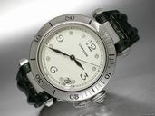 Cartier "PASHA de CARTIER" Diamantzifferblatt-18K/750 Wei gold