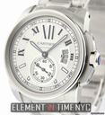Cartier Calibre Stainless Steel Silver Dial NIB
