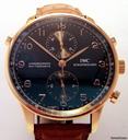 IWC PORTOGHESE CRONO RATTRAPPANTE ORO ROSA PELLE