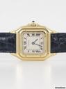 Cartier Panthere Damenuhr in 18k Gelbgold mit Lederband