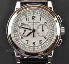 Patek Philippe 18k White Gold Silver Dial Chronograph B&P 5070G