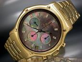 Ebel "CHRONOGRAPH" 18K/750 GG, Perlm./Diam.Zifferbl. - 175,80 g